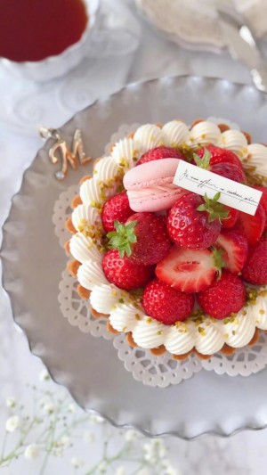 精致可口的草莓蛋糕