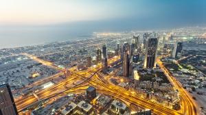 鸟瞰迪拜建筑风光图片