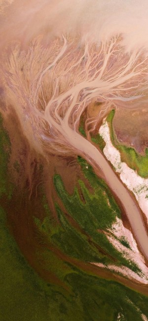 唯美大自然流水河沙美景手机壁纸