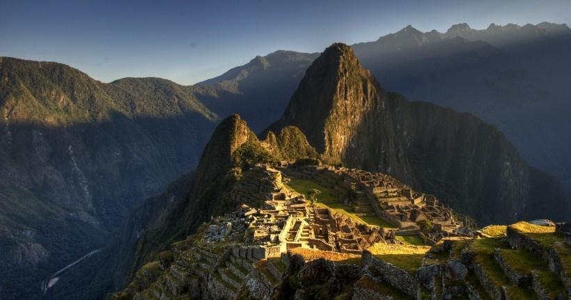 秘鲁印加马丘比丘古城风景写真