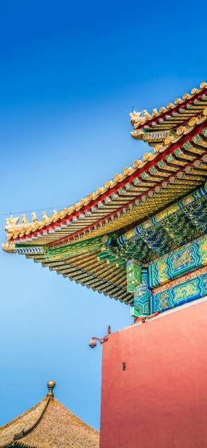 中国古建筑斗拱景深手机壁纸