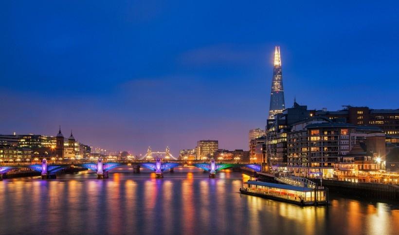 伦敦千禧桥夜景写真