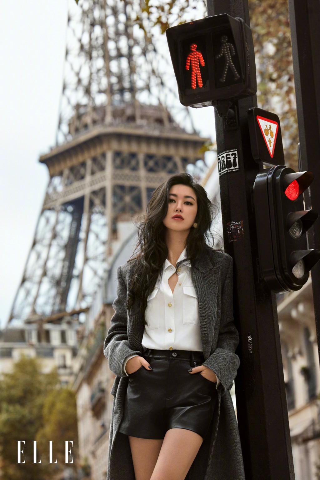 朱珠巴黎街头优雅时尚写真图片