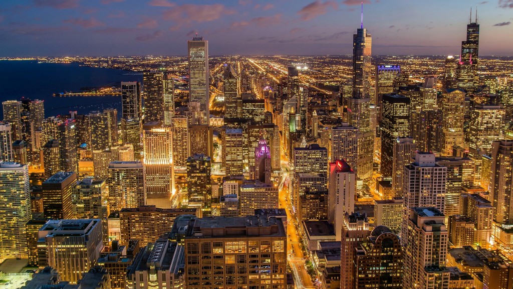繁华都市芝加哥的唯美街景