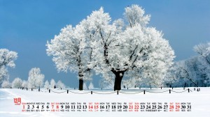 2019年12月超美冬日风光日历壁纸