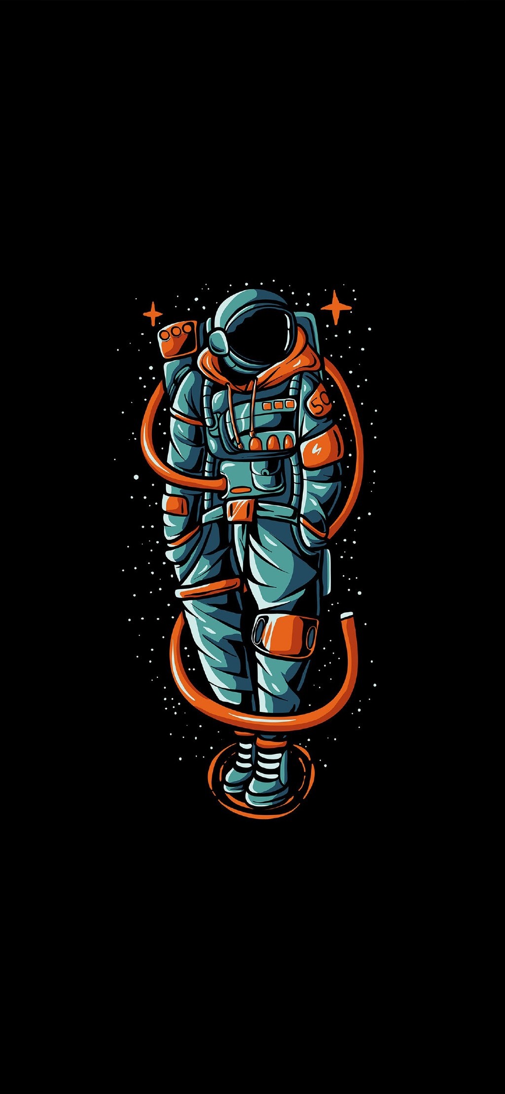 宇航员手绘高清手机壁纸