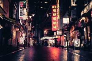 东京唯美夜市景象