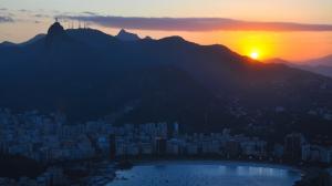 里约热内卢美丽日落风景壁纸