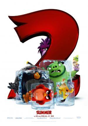 手机热门游戏改编电影《愤怒的小鸟2》3D动画海报
