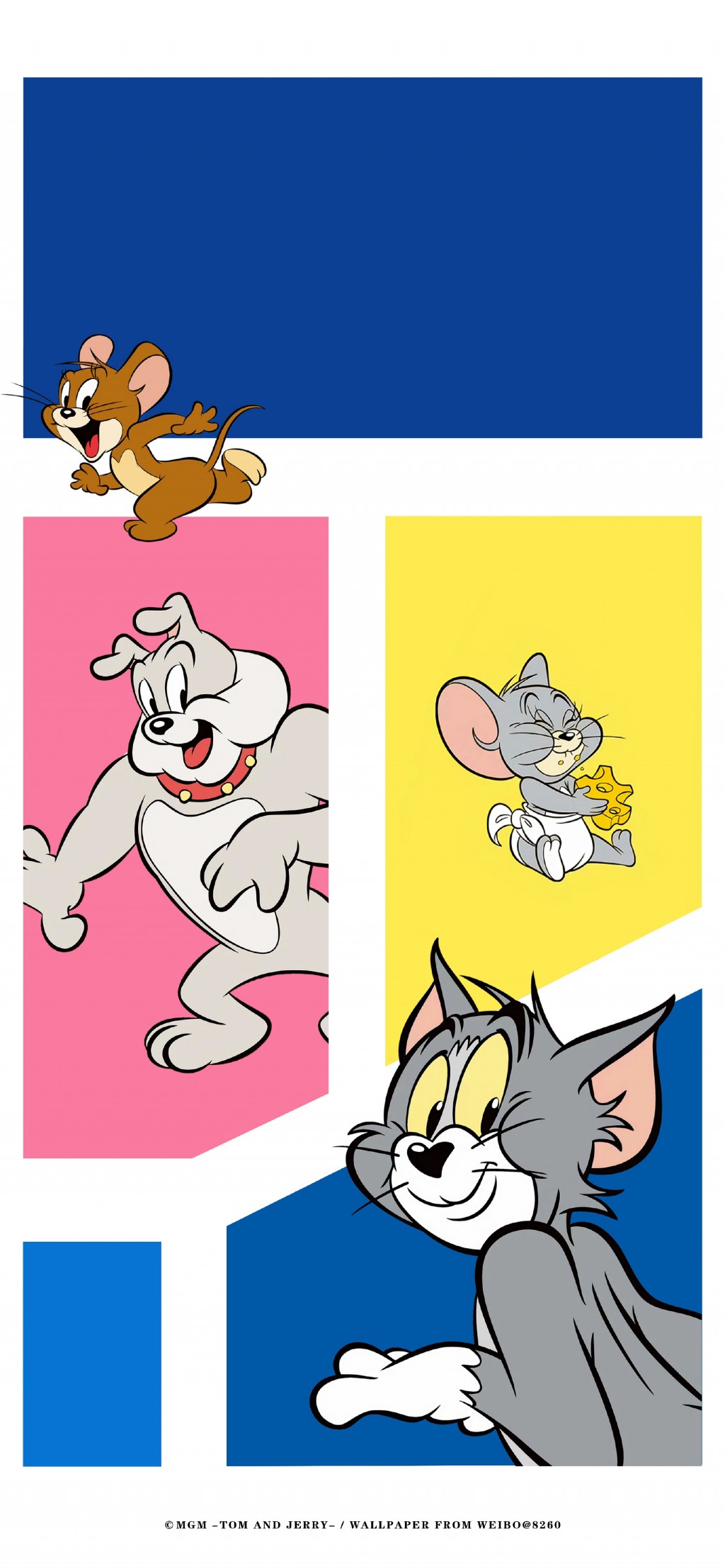 猫和老鼠俏皮可爱卡通手机壁纸