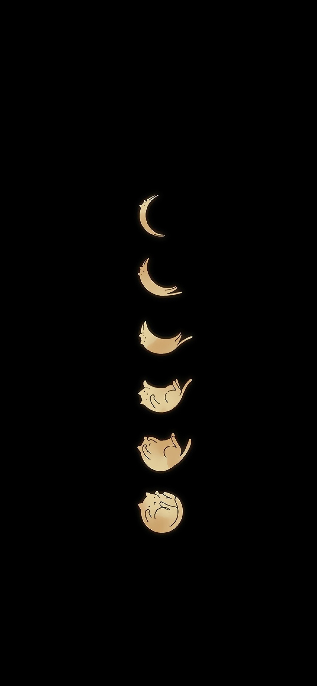 日系猫咪可爱手绘插画高清手机壁纸