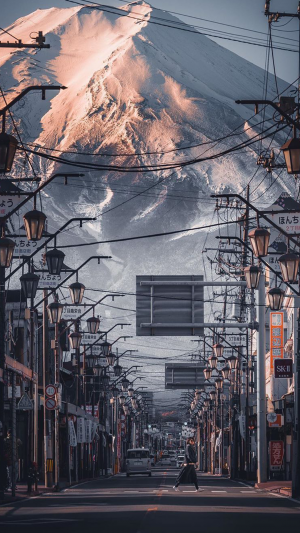 京都雪山壮观风景