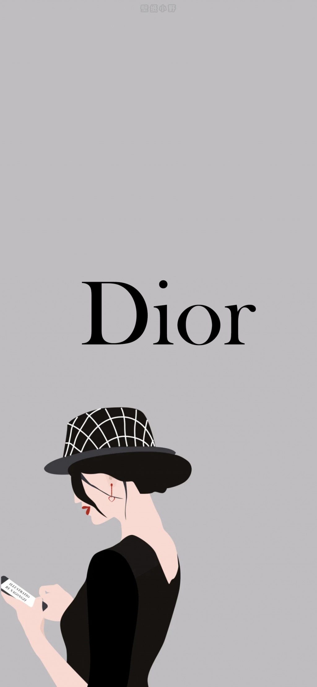 Dior迪奥写意风品牌文字手机壁纸