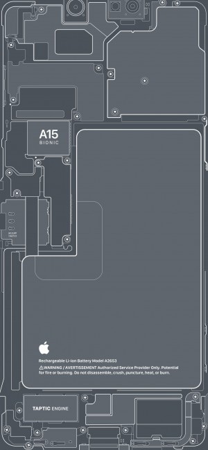 iPhone13ProMax内部结构高清创意手机壁纸