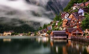 奥地利哈尔施塔特湖唯美风景壁纸