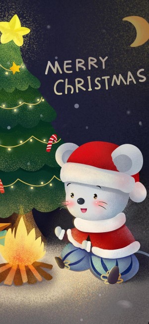 圣诞小老鼠祝你圣诞快乐