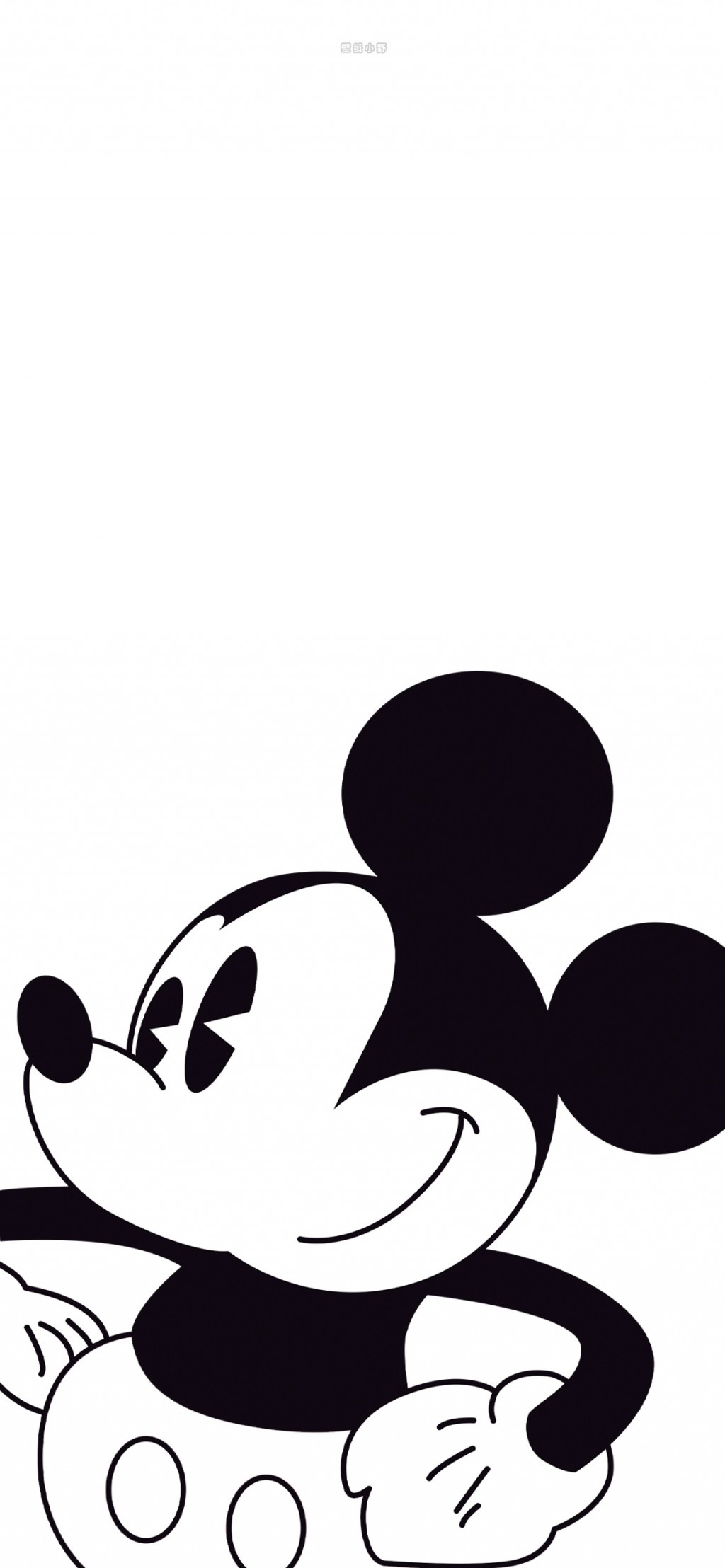 米奇米妮米老鼠黑白可爱卡通情侣手机壁纸