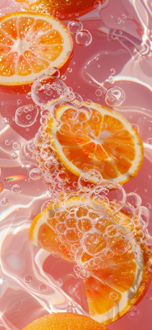 创意水果橙子清新手机壁纸