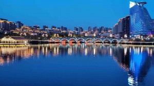 西安曲江城市唯美景色图片桌面壁纸