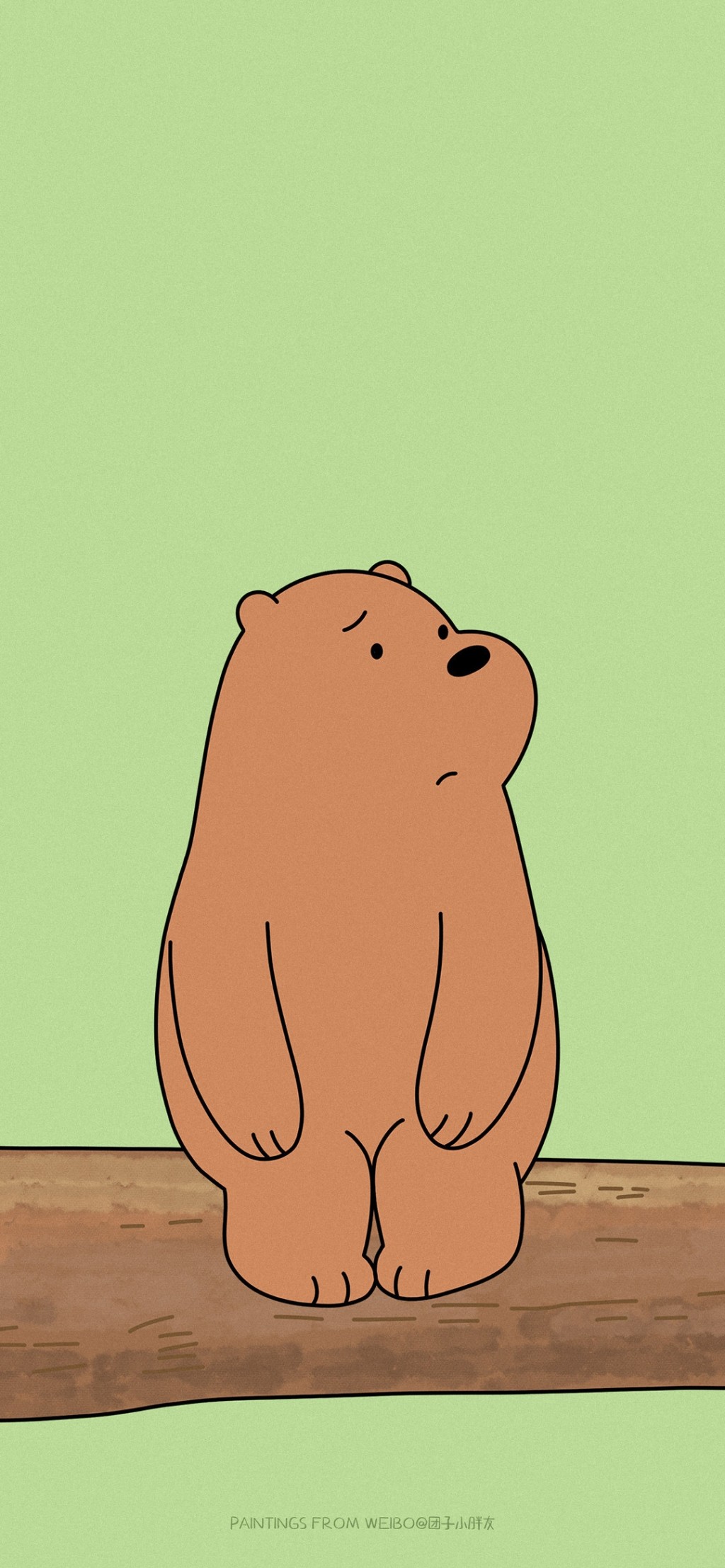 咱们裸熊可爱卡通手机壁纸