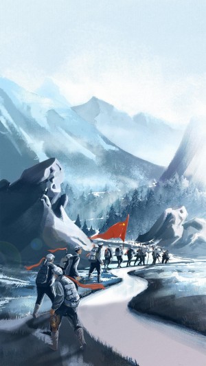 八一建军节致敬伟大的中国军人创意插画
