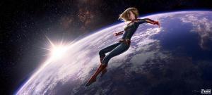 奥斯卡影后布丽·拉尔森漫威《惊奇队长》飞出地球海报