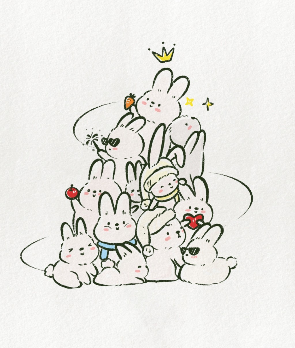 兔年系列高清卡通手绘头像图片