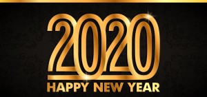 2020年金色新年快乐艺术字