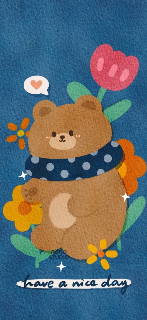 可爱小熊高清手机壁纸