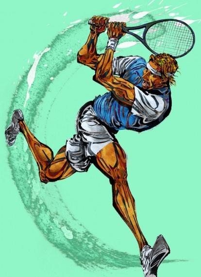 网球卡通矢量图片 