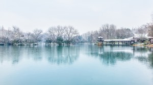 秀美西湖雪景风景摄影高清宽屏壁纸