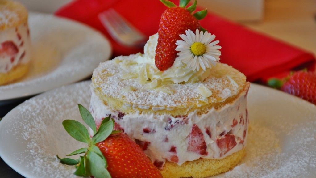 香甜草莓蛋糕高清桌面壁纸