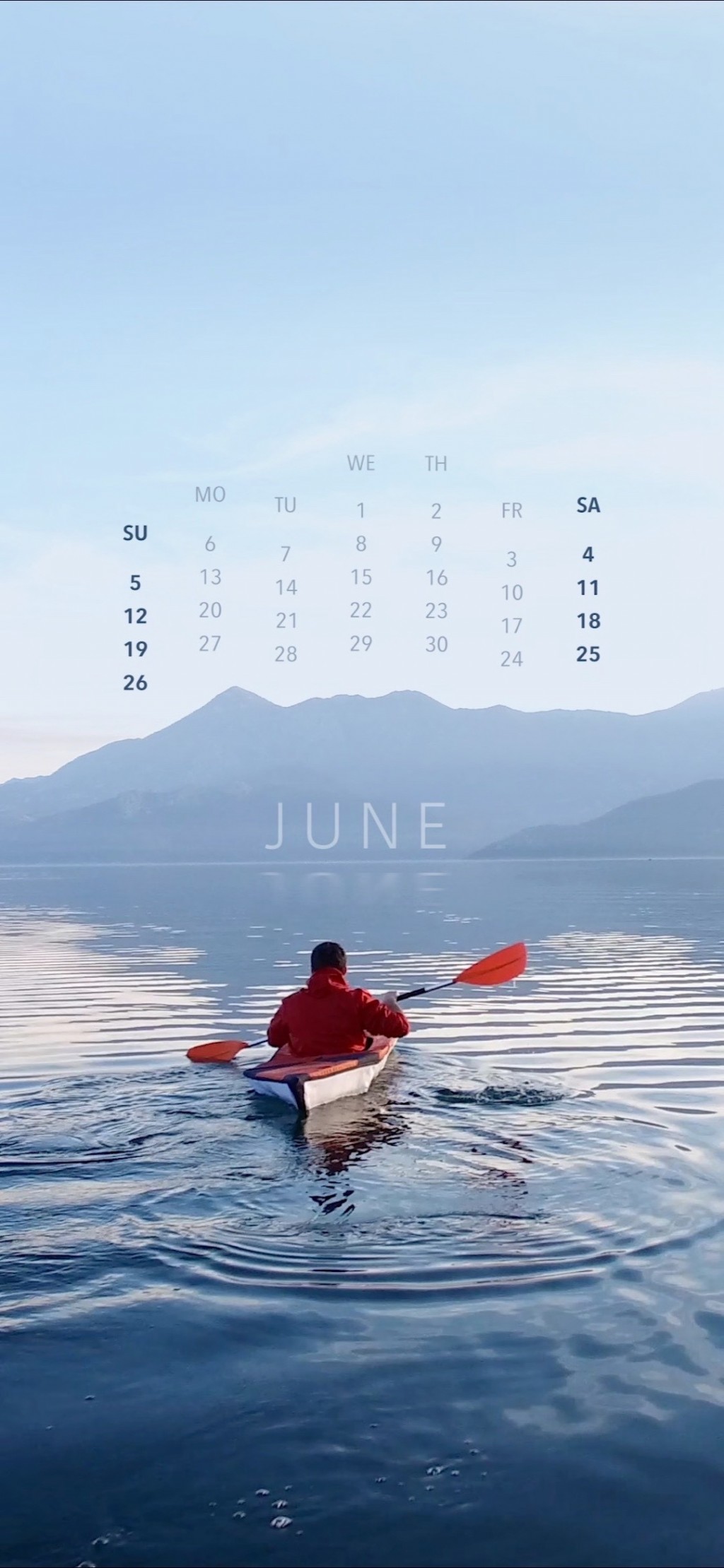 2022年6月唯美自然风景日历手机壁纸