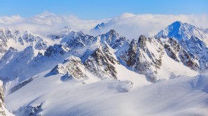 瑞士铁力士山壮丽雪景