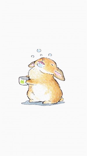 可爱卡通萌系兔子手机壁纸