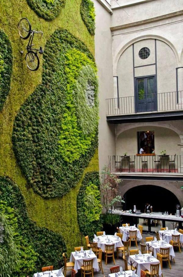 墨西哥一个酒店的垂直花园