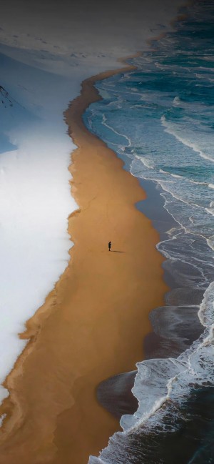 迷人海岸线风景手机壁纸