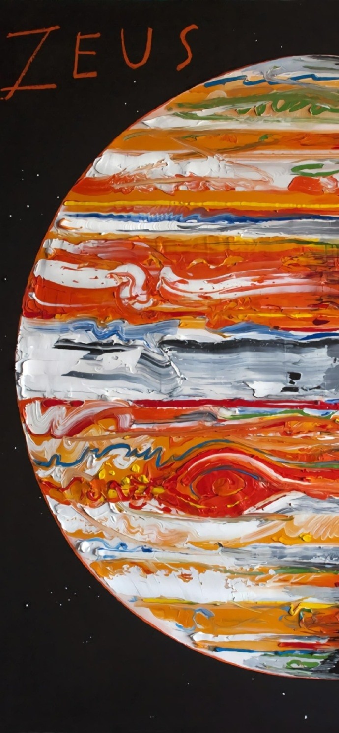 油画手绘涂鸦星球艺术手机壁纸