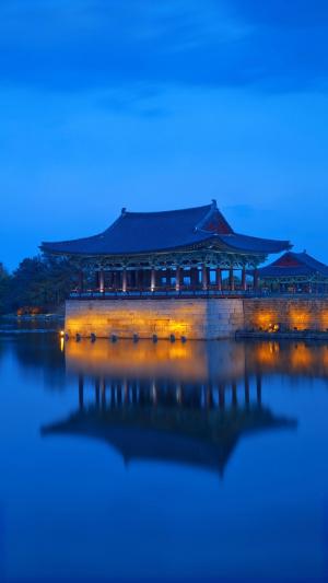 韩国新罗时代雁鸭池