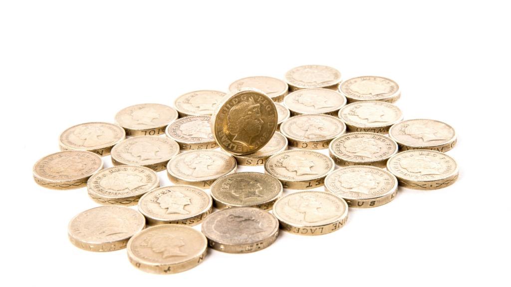 货币英镑硬币图片