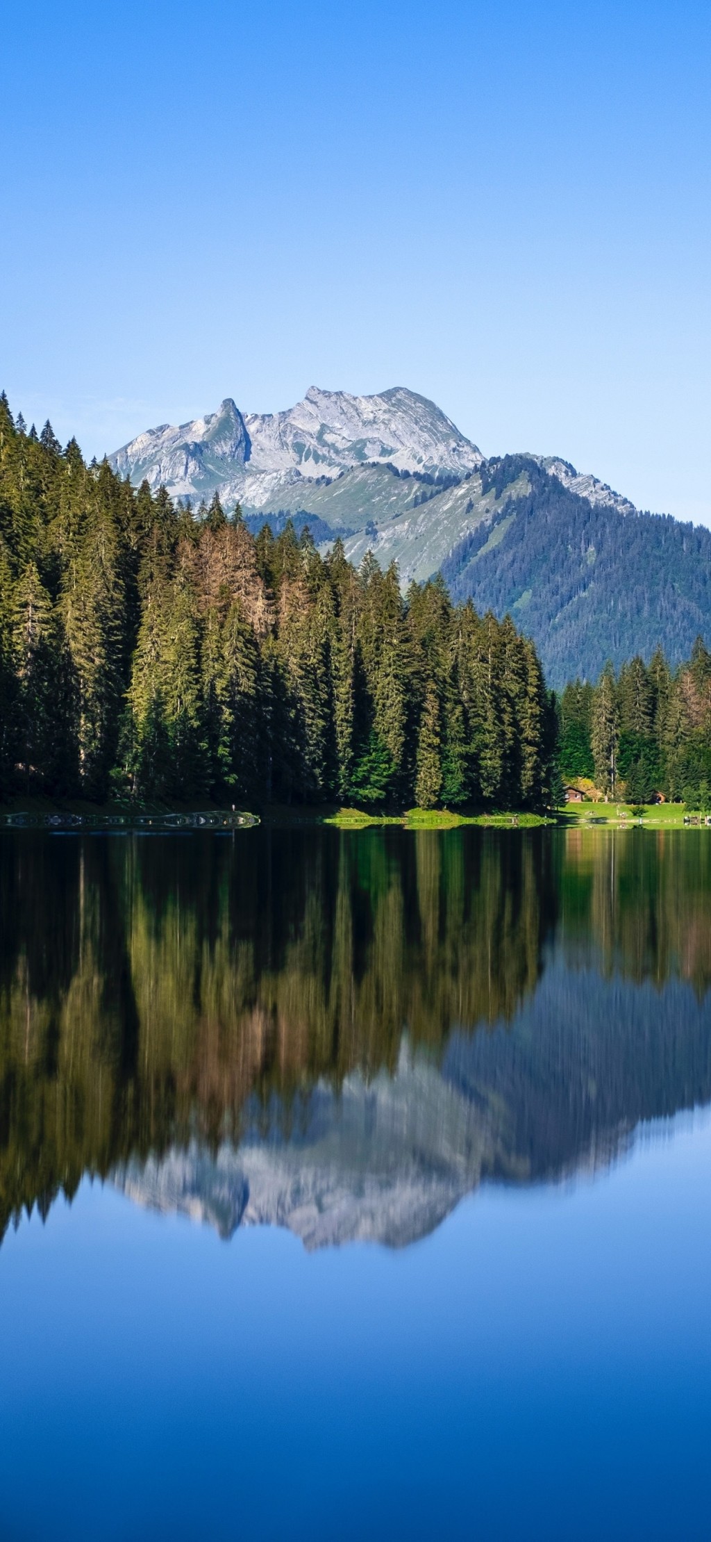 雪山湖水清新自然风景手机壁纸