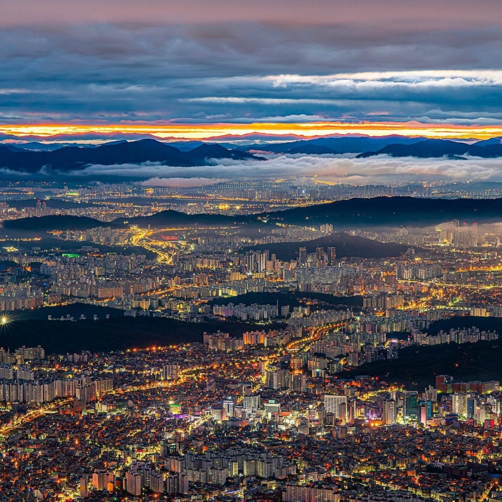 韩国首都首尔夜景图片