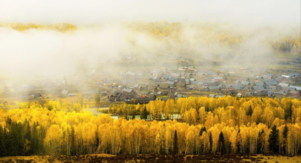 新疆仙境禾木风景图片