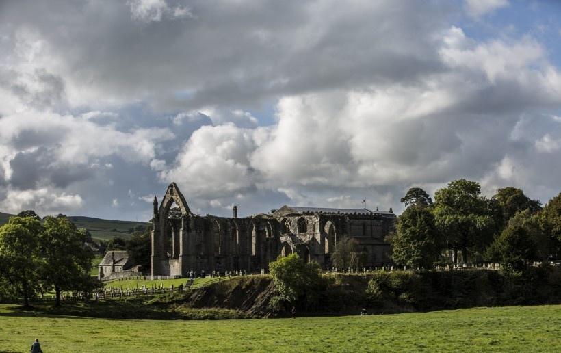 英格兰博尔顿修道院风景写真图片