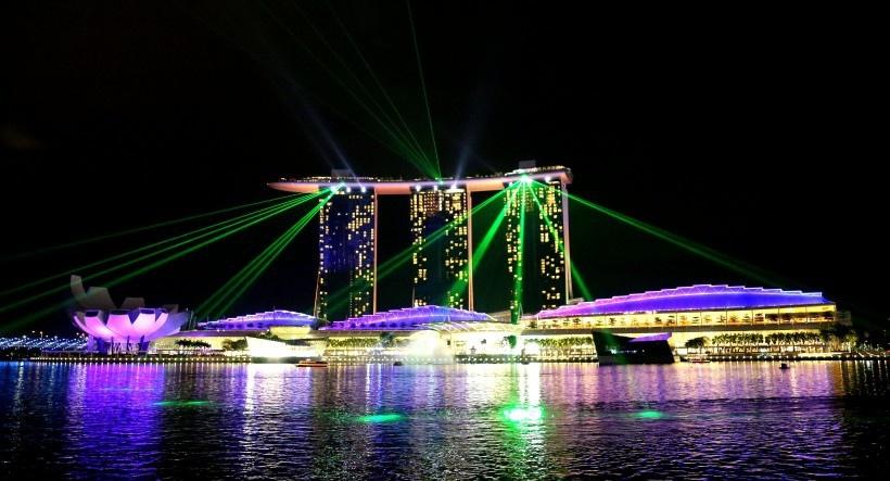 新加坡城市夜景写真