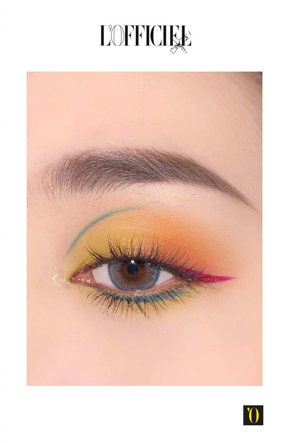 时装美容学# 彩色眼线笔-彩虹眼妆