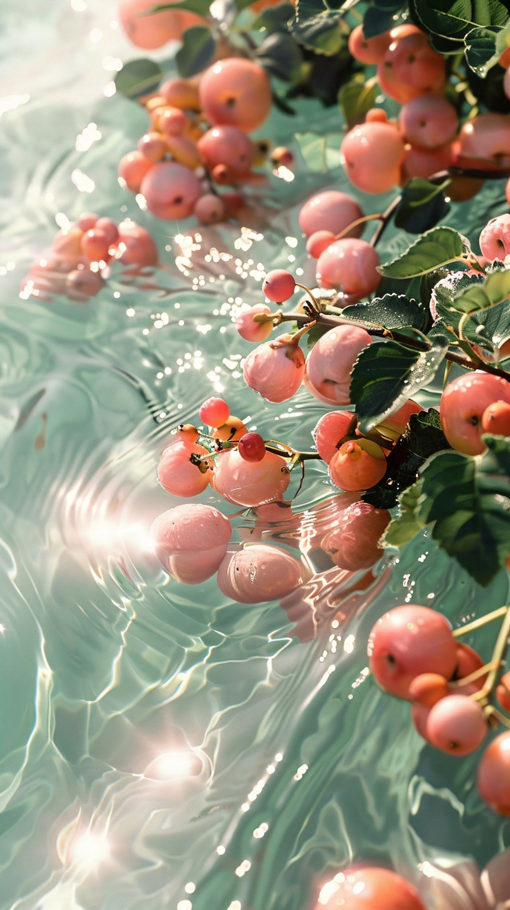 水中静谧的缤纷水果世界摄影大片