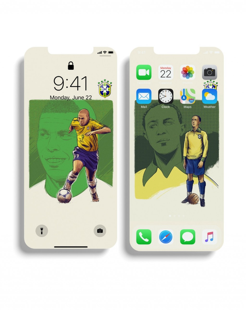 经典足球明星创意手机壁纸