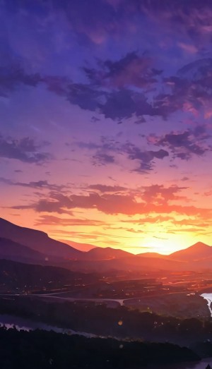 落日夕阳唯美自然风景手机壁纸