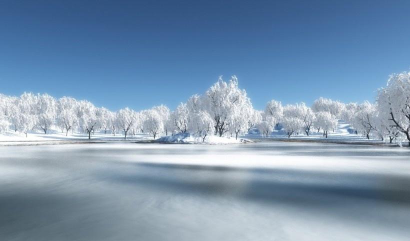 俄罗斯美丽雪景风景图片